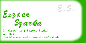 eszter szarka business card